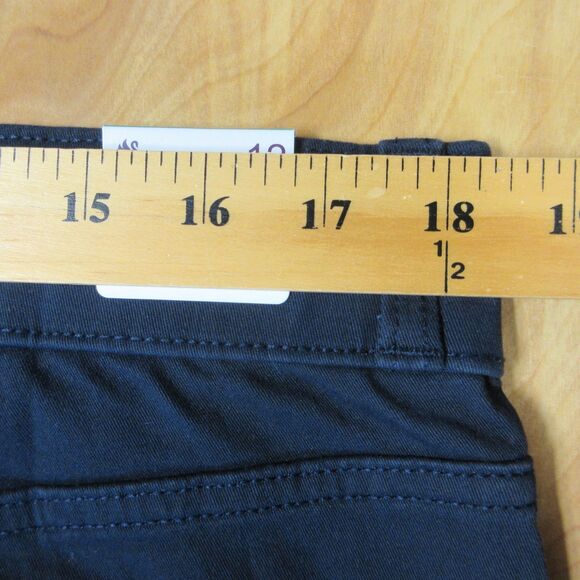 GLORIA VANDERBILT Tummy Control Wide Leg Crop Pants Sz 12 Navy Blue Pull On NWT - Picture 11 of 13